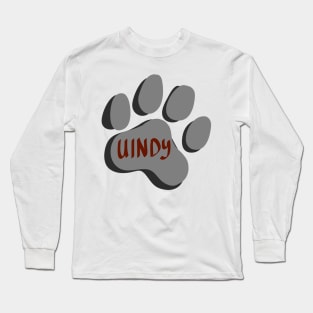 University of Indianapolis Greyhounds Paw Print Long Sleeve T-Shirt